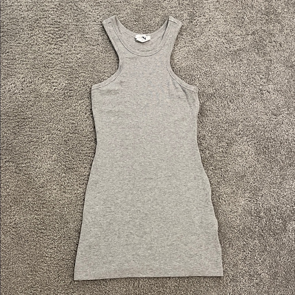 Gray Sleeveless Women's Knit Dress